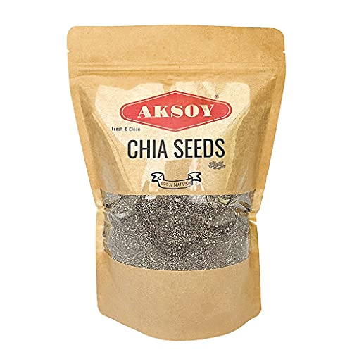 Aksoy Premium Raw Black Chia Seeds 1.25KG | Non-GMO | Vegan Keto & Paleo | Nutrient-Dense Seeds with 3g Protein & 5g Fiber for Salads Yogurt & Smoothies (Packaging May Vary)