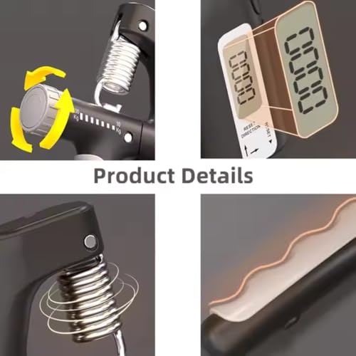 Image of A-Shape Hand Grip with Counter Adjustable Resistance (5KG-100KG) Power Gripper for Finger, Forearm & Hand Strength Training