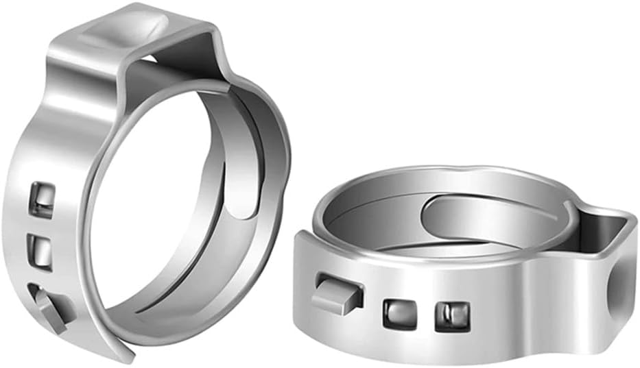 metal clamps,Pipe Clamp, Hose Clamps2-20pcs Hose Clamps Single Ear Stepless 5.8-23.5mm 304 Stainless Steel Hose Clamps Cinch Clamp Rings for Sealing Kinds of Hose,(6.8 8mm 20pcs)(12.8 15.3mm 10pcs)