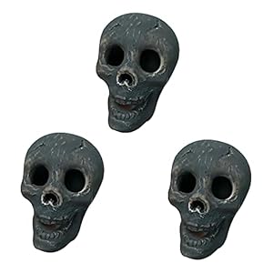 Keramische Vuurvaste Rotsen Vuurplaats Schedel Log Heads voor Bonfire, Campfire, Fireplace, Firepit, Halloween Decor,3