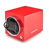 BARRINGTON Cargador Automático Individual de Reloj en Rojo Carmesí con Motor Japonés Silencioso Rotación Múltiple Programable Caja con Cojín