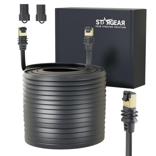 Image of 150FT Starlink Gen 3 /Mini Cable, Starlink Flat Hidden Power Ethernet Cable, Starlink Accessories Extreme Slim Power Cord Shielded for Window Door, Compatible with SL Standard 4 /4X /Gen3 /Mini