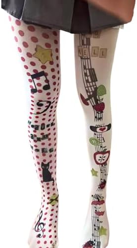 Womens Whimsy Twee Funky Tights Emo Goth Patterned Stockings Whimsical Clothes Y2k Grunge Aesthetic