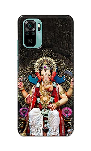 Image of PRINTFIDAA Lord Ganesh Bappa Moriya Printed Designer Hard Back Case Cover for Xiaomi Redmi Note 10, Redmi Note 10S -(VD) MVN1010
