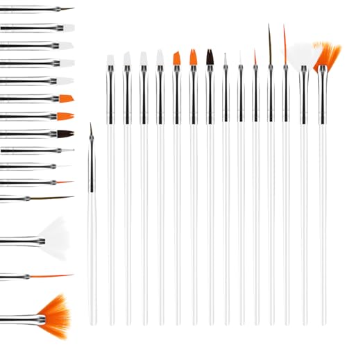 15 Stück Fondant Kuchen Bürsten Set,Kuchen Malerei Pinsel,Zuckerkleber Backpinsel Werkzeug Lebensmittel Pinsel,Kuchendeko Pinsels für DIY Dekorieren Von Desserts,Keksen,Keksform(Weiß)