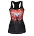 Ensasa Women's Fashion Spiderman Logo Camisole Halter Top Sleeveless T-shirt