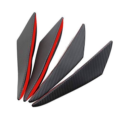 Sangmei 4 pcs Universal Frente para Carro Divisor Fin Splitter Spoiler Canard Valence Tipo Pasta par