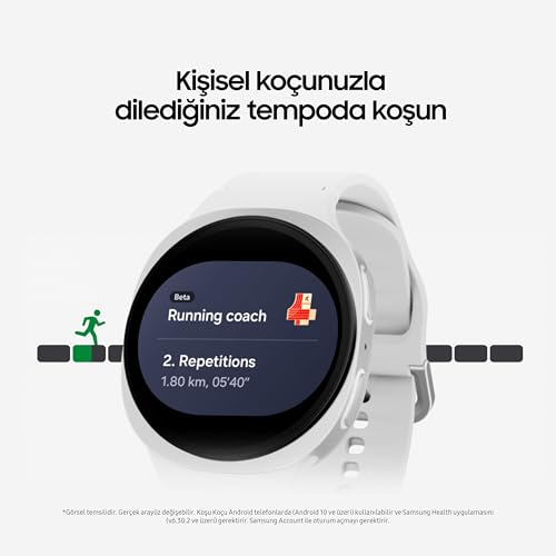 Samsung Galaxy Watch8 Silber, Bluetooth, 40 mm Smartwatch (Samsung Turkey Garantiert)