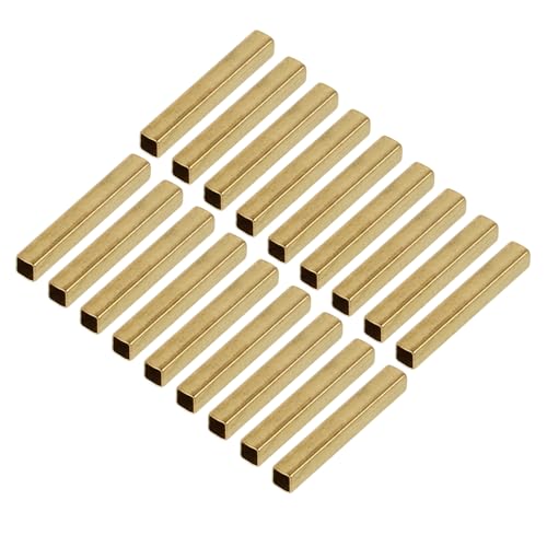 CIMAXIC DIY Jewelry Making Tubes 50pcs Brass Metal Tubes for Necklace and Bracelet Projects