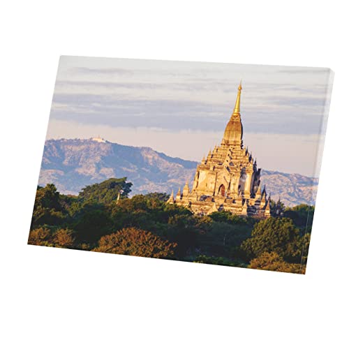 Tableau Bagan Birmanie idéal pour habiller un mur blanc vide