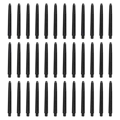 LIOOBO Shafts Standard 2BA Screw Thread Plastic Tips Outdoor Sports 100pcs (Black)