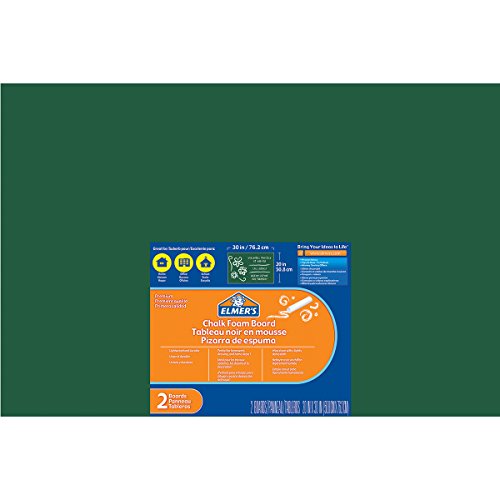 Elmer's/X-Acto Chalk Foam Boards (2 Pack), 20" by 30", Green