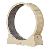  Roue d\'exercice en intérieur for chat en bois for chat de grande taille, moyenne et petite, tapis de course ultra-silencieux for chat avec verrouillage, appareil de perte de poids fitness roue de tapi