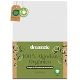 Dreamzie - Funda de Almohada 40x60 cm Algodón Orgánico - Juego de 2-100% Algodón - Blanco - Funda Almohada Algodon 50x70 con Cremallera - Oeko-Tex
