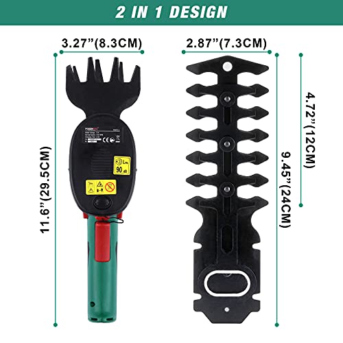 POSENPRO Tagliasiepi senza fili 7.2V 2-in-1