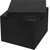 Black Cocktail Napkins 2 Ply [Pack of 250], Christmas Paper Napkins, Solid Black, Perfect for Party,...