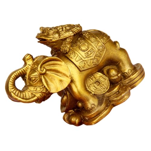Statue éléphant en laiton massif, sculpture artisanale luxe