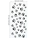 Blulu 100 Pieces Dog Treat Bags Puppy Party Favor Pet Paw Cone Cellophane Bags Candy Heat SealableDog Paw Gift with 100 Pieces Silver Twist Ties for Pet Cat Treat Party Favor(Black)