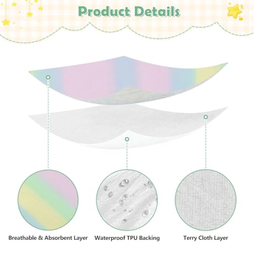 Drap-housse imperméable bébé protège-matelas arc-en-ciel - 6