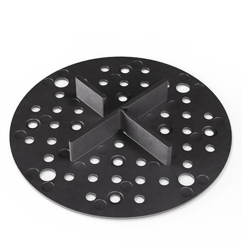 Bauhandel24 Lot de 50 croisillons 3 mm avec plaque hauteur 15 mm diamètre 100 mm pour dalles de terrasse extérieur lit de gravier plot terrasse dalle