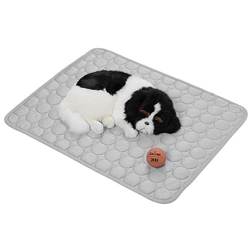 YXHZVON Tappetino Refrigerante per Cani XL 100x70 cm, Grigio