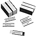 CYEAH 100 Pack Magentic Label Holder, 1x3 inch C Channel Magentic Labels Holder with Paper Inserts and Clear Plastic Protectors, Magnetic Data Card Holders File Cabinet Labels for Metal Racks Shelves