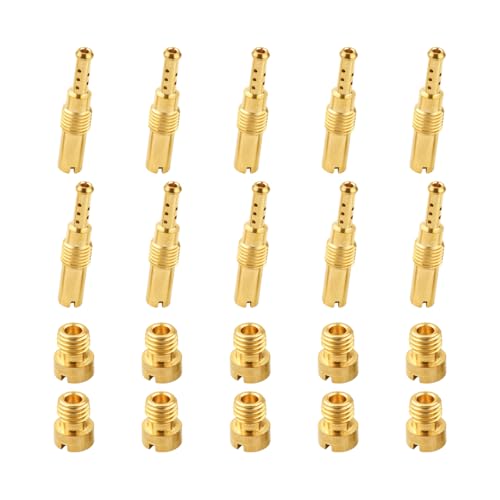 ANFTDCO 20PCS Car Carburetor Jet Kit, Carburetor Assortment Includes 10PCS Main and 10PCS Slow Jet, Automotive Replacement Accessories, Compatible with PWK, CVK, PE, PWM (K75-98)