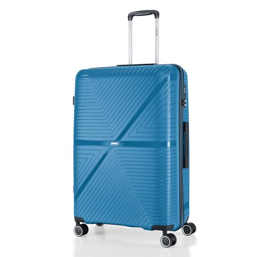 Image of Stony Brook Nasher Miles Axis 75 Cm 28 Inch Polypropylene Hard-Sided 4 Wheels Spinner Check-in Luggage Trolley Bag (Teal)