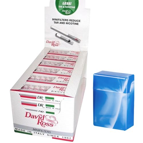 David Ross Regular Box 36 Blister à 10 Filter 8mm Zigarettenfilteraufsatz Mikrofilter inkl. 1x Zigarettenbox Grösse nach Wahl (32er Zig.-box (XXL))