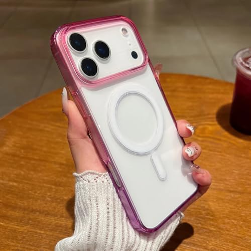 Coque iPhone 15 Plus transparente rose violette pour le quotidien