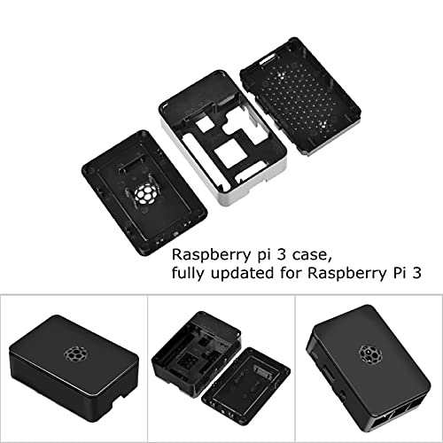 Exliy Pouzdro pro Raspberry Pi Premium ABS ochranné pouzdro kvalitní ABS pouzdro pro Raspberry Pi 3 model B. (Black)