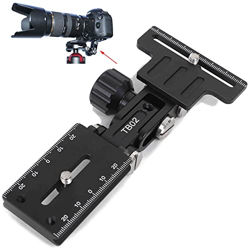 Soporte retráctil de lente de enfoque largo, protector de bayoneta, soporte plegable para lente de zoom para cámara y teleobjetivo con placa de liberación rápida compatible con abrazadera de cabeza de