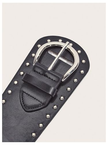 Verdusa Women's Studded Belts Y2k Belt Punk PU Leather Vintage Western Cowgirl Belts4