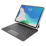 マジックキーボードRii HL128 iPad Air 4/5/6、iPad Pro /11対応スマートマグネットフローティングデザイン、トラックパッド付きキーボードケース、7色バックライト、日本語配列、ブラック