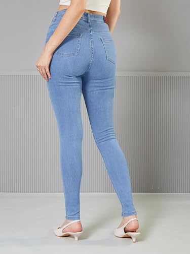 Image of Miss Chase Women's Skinny High Rise Regular /Cropped Length Stretchable Denim Jeans