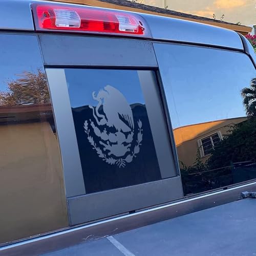for Dodge Ram 20092025 Mexican Flag Decal Rear Middle Window Matte Black Vinyl Sticker Mexico Patriotic Flag Decal for Ram 1500 2500 3500 Back Sliding Window Accessories