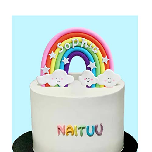 Didida RAINBOW CAKE TOPPER Smiling Could With Diy Name thumb #4