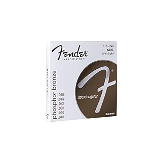 Fender Phosphor Bronze 10-48 60XL Acoustic Guitar Strings - Les Beatles, Paul McCartney, John Lennon, RIngo Starr, George Harrison