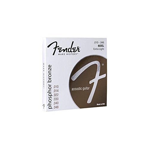 Fender Phosphor Bronze 10-48 60XL Acoustic Guitar Strings - Les Beatles, Paul McCartney, John Lennon, RIngo Starr, George Harrison Fender Phosphor Bronze 10-48 60XL Acoustic Guitar Strings