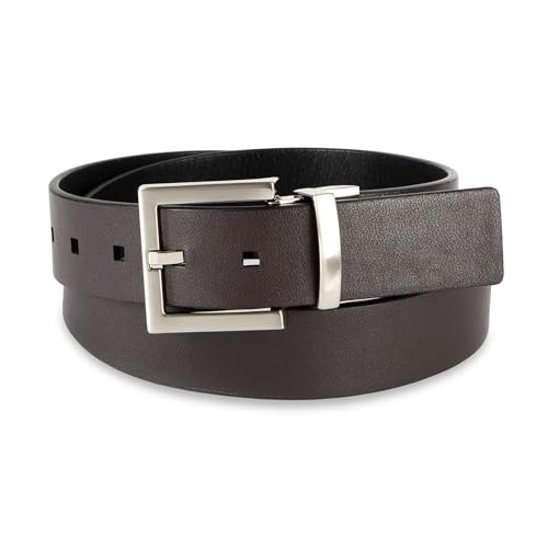 Image of Calvin Klein Men's Reversible Leather Belt - 2‑in‑1 Versatile Modern Style