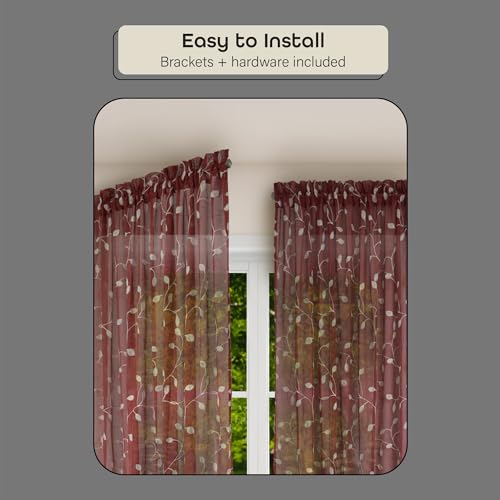 Image of Innovative Brent Swing Arm Window Curtain Rod, Nickel - 1 /2 inch Rod Diameter Fits Windows Size 20 inch - 36 inch - Stainless Steel Heavy Duty Drapery Rods for Bedroom, Living Room, Kitchen & Bathroom