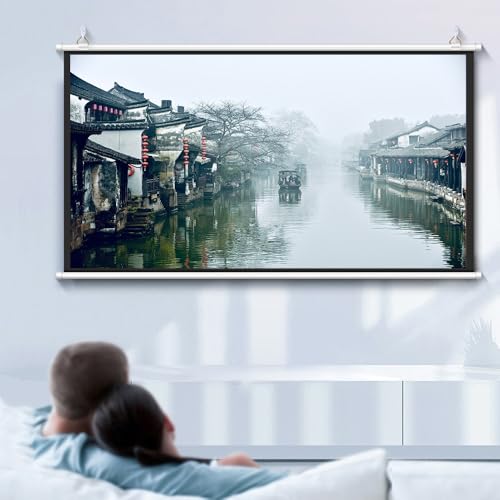 Pantalla de proyector manual 72 pulgadas 16:9 portátil miniatura 2
