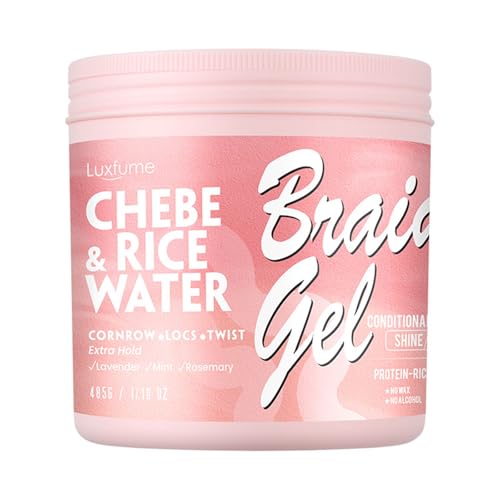 BeauFairy 485 ml Gel Trenzas, Conditioning Gel, Edge Control para Mujeres Fijación Fuerte, No Grasa Gomina Sin Descamación, Styling Gel Fijador ideal para Trenzado, Rizado, Torcer, Dreadloc