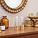 12 Pcs 1ml Gold Mini Glass Roll on Bottles Roller Refillable Essential Oil Aromatherapy Sample Vials Roller Bottles Beauty Personal Care Container
