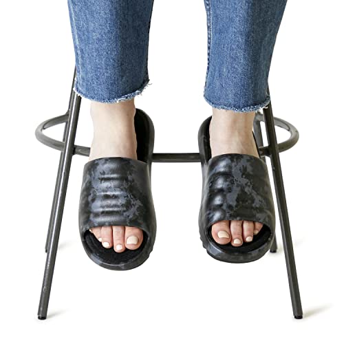 Dearfoams Women's Gemini Wave Eva Slide Slipper2