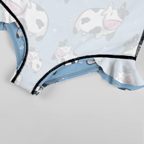 Image of Girls One Piece Swimsuit Cute Alpacas Hearts Stars Ruffles Swimwear Bathing Suits 3-12 Years