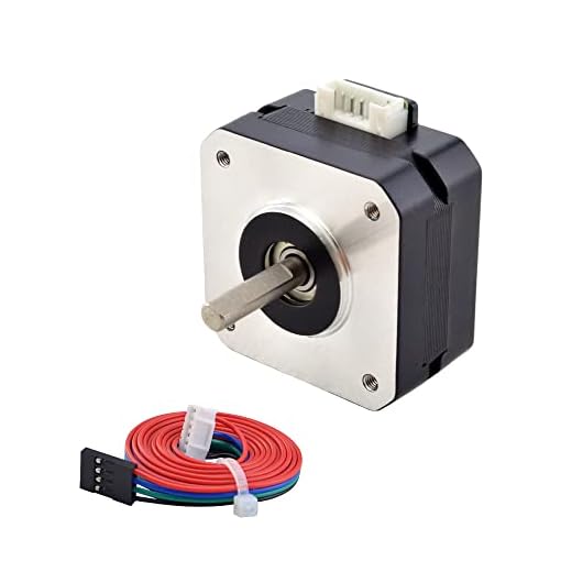 STEPPERONLINE Nema 17 Pancake Stepper Motor 1A 17Ncm Bipolar 1.8 Degree 4-Lead 23mm Body Length for 3D Printer CNC Extruder