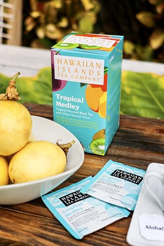 Hawaiian Islands Tropical Fruit Medley Black Tea, All Natural - 20 Teabags