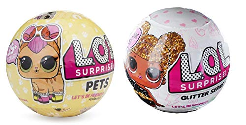 L.O.L. Surprise Pets and Glitter Series 3-Wave 1 Unwrapping Toy Set of 2