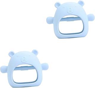 Toyvian 2 Pçs Bebê Dentição Vara Mastigar Brinquedos Brinquedo Para Crianças Brinquedos Calmantes Para Crianças Azul Recém-Nascido Mordedor Bebê Dentição Brinquedos Bebês Brinquedo De